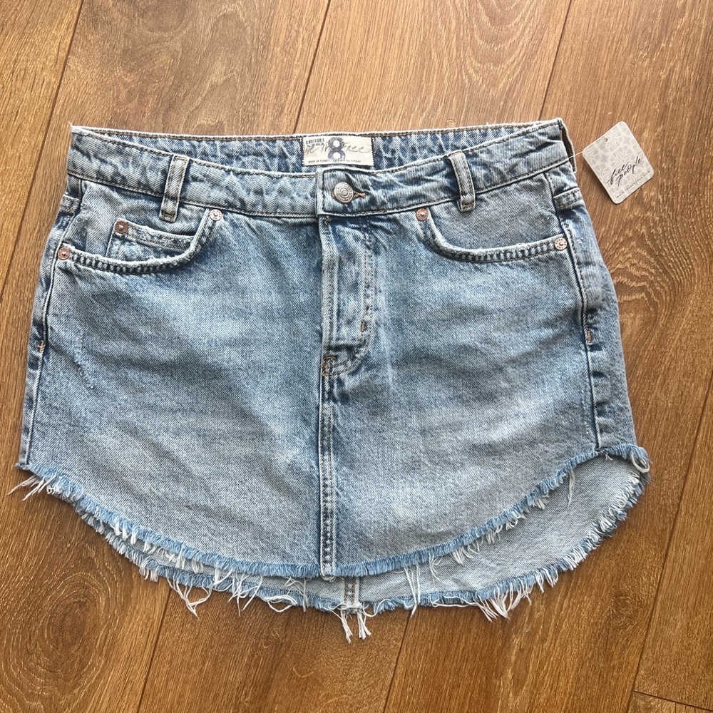 Free People denim skirt